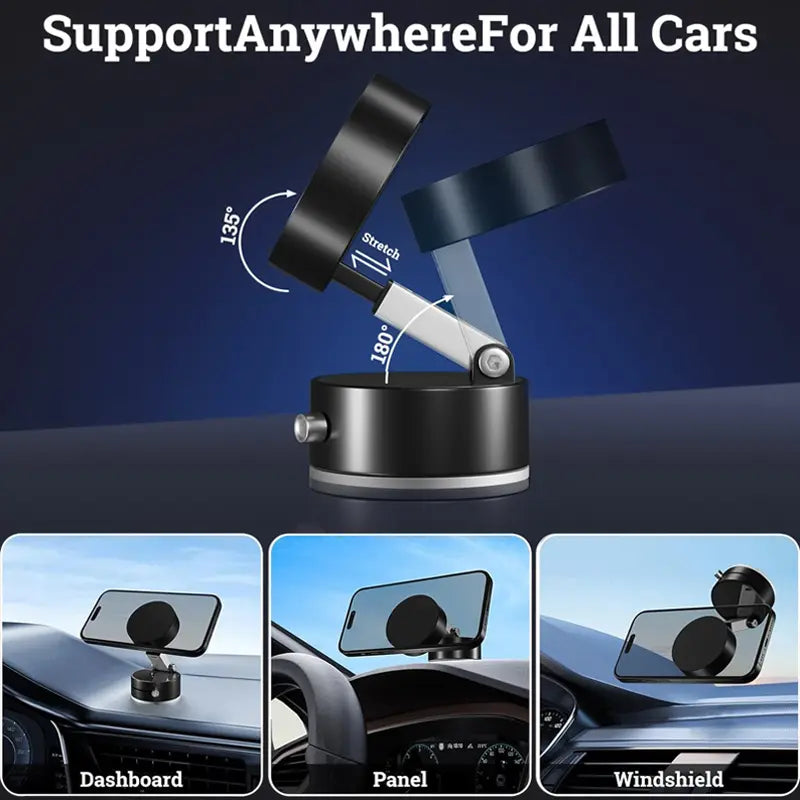 Magnetic Suction Phone Mount | Essential Universal Holder for Desk, Car & More