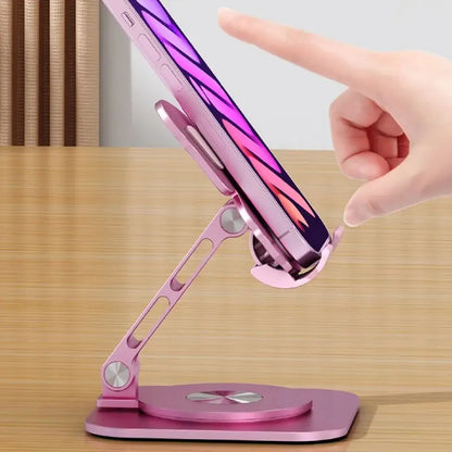 Joytutus Aluminum Alloy Mobile Phone Holders Butterfly 360 Degree Rotating Mobile Phone Stand Foldable Adjustable Tablet Stand