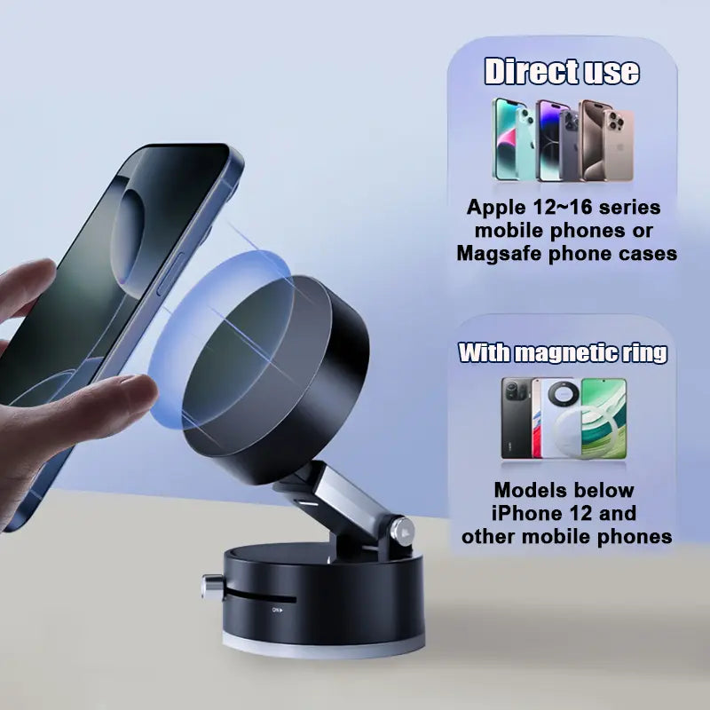Magnetic Suction Phone Mount | Essential Universal Holder for Desk, Car & More