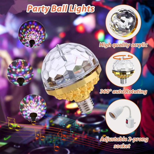 1Pcs-Ights Disco Ball Magic Ball Stage Light with Sockets Stage Decor Lights for Home Dance Christmas Party