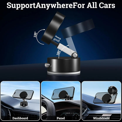 Magnetic Suction Phone Mount | Essential Universal Holder for Desk, Car & More